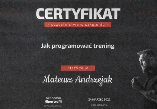 Certyfikat Kurs dietetyki sportowej, Akademia Dietetyki Sportowej