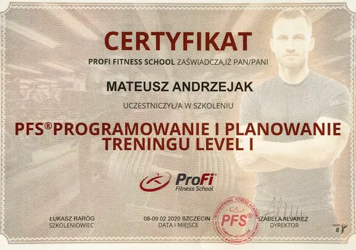 Certyfikat Programowanie w treningu siłowym, Akademia Treningu Siłowego